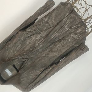 Hand finished White Dove oversized button up artisan made